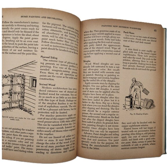 Home Painting, Wallpapering & Decorating 1951HC by Wise RARE Antique Collectible - Picture 5 of 9